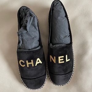 Chanel Velvet Espadrilles